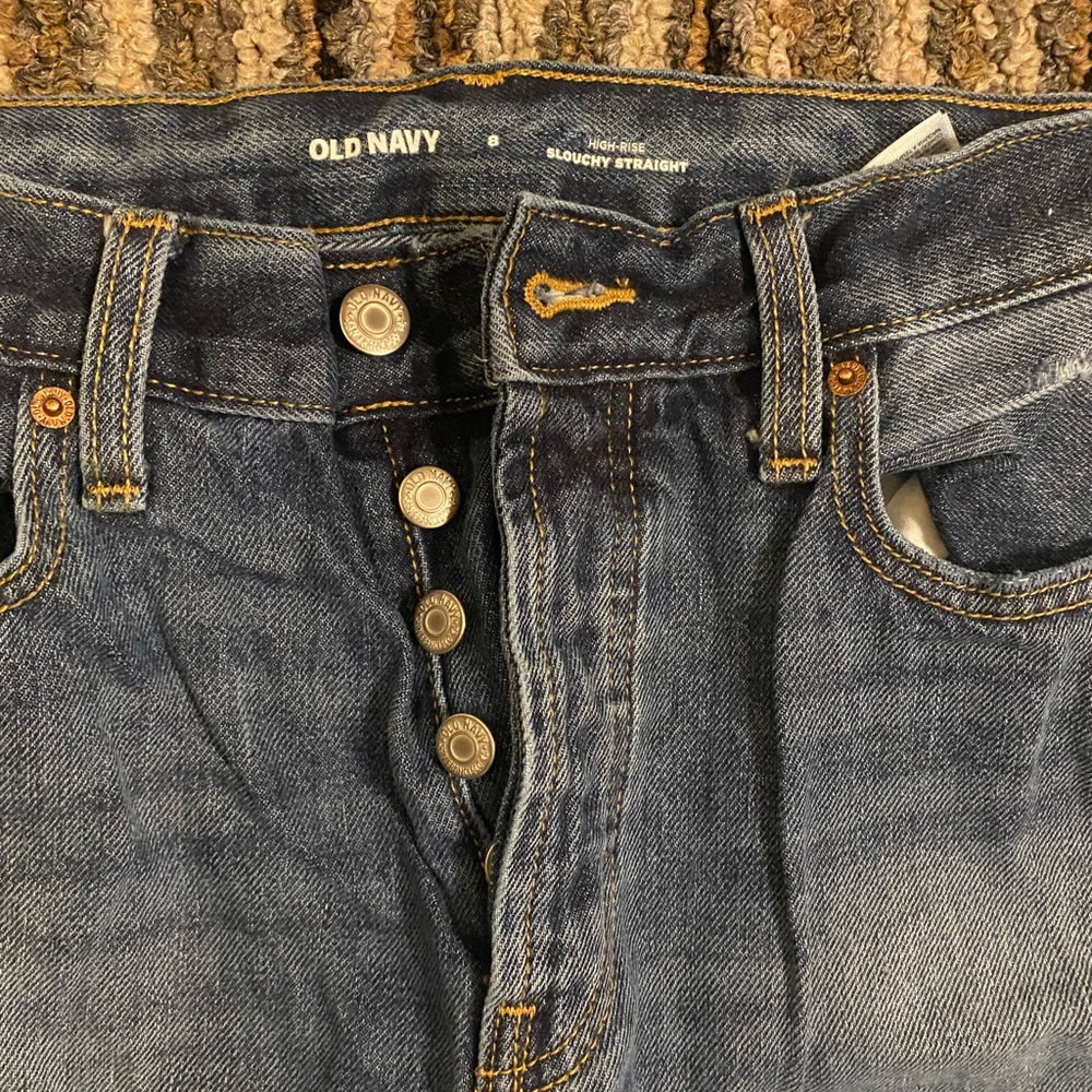 Old navy slouchy straight jeans